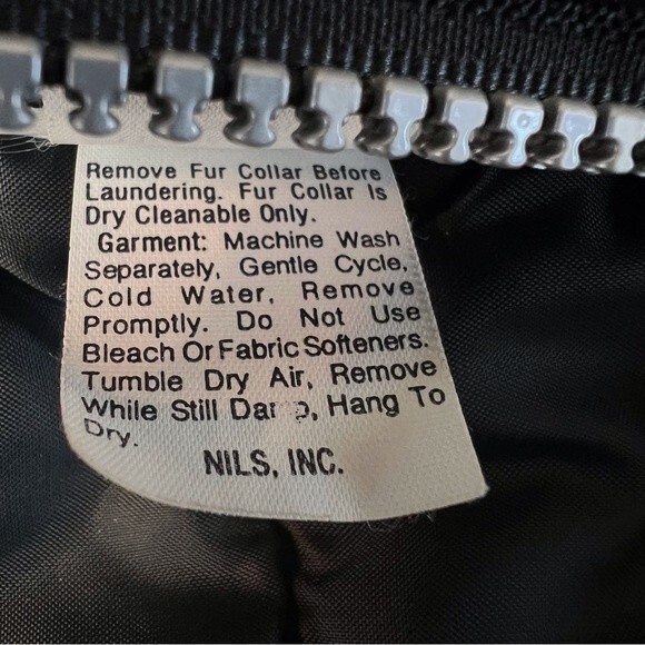 NILS Vintage 90s Ski Snow Jacket Black Size 8 - Picture 10 of 10